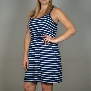 Navy and White Striped Old Navy Sleeveless Dress